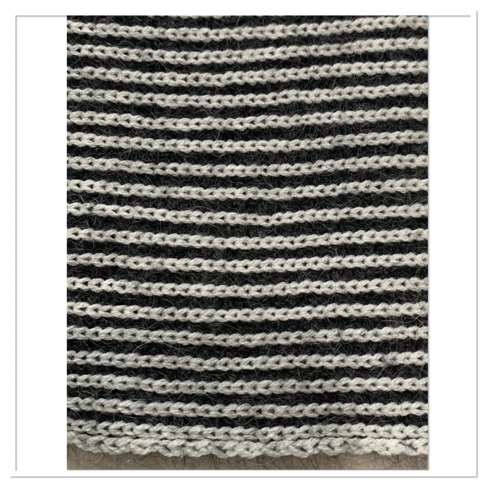 NWT Falke Knit Wool Mohair Monochrome Scarf One Size
